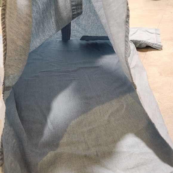 VTG Matco Tools Mens L Large Embroidered Blue Denim Button Up Down Work T Shirt - Picture 9 of 10